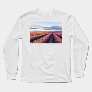 Lavender Field At Sunrise Long Sleeve T-Shirt